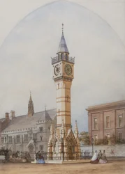 Architectural elevation: Memorial Clock Tower, c.1860
